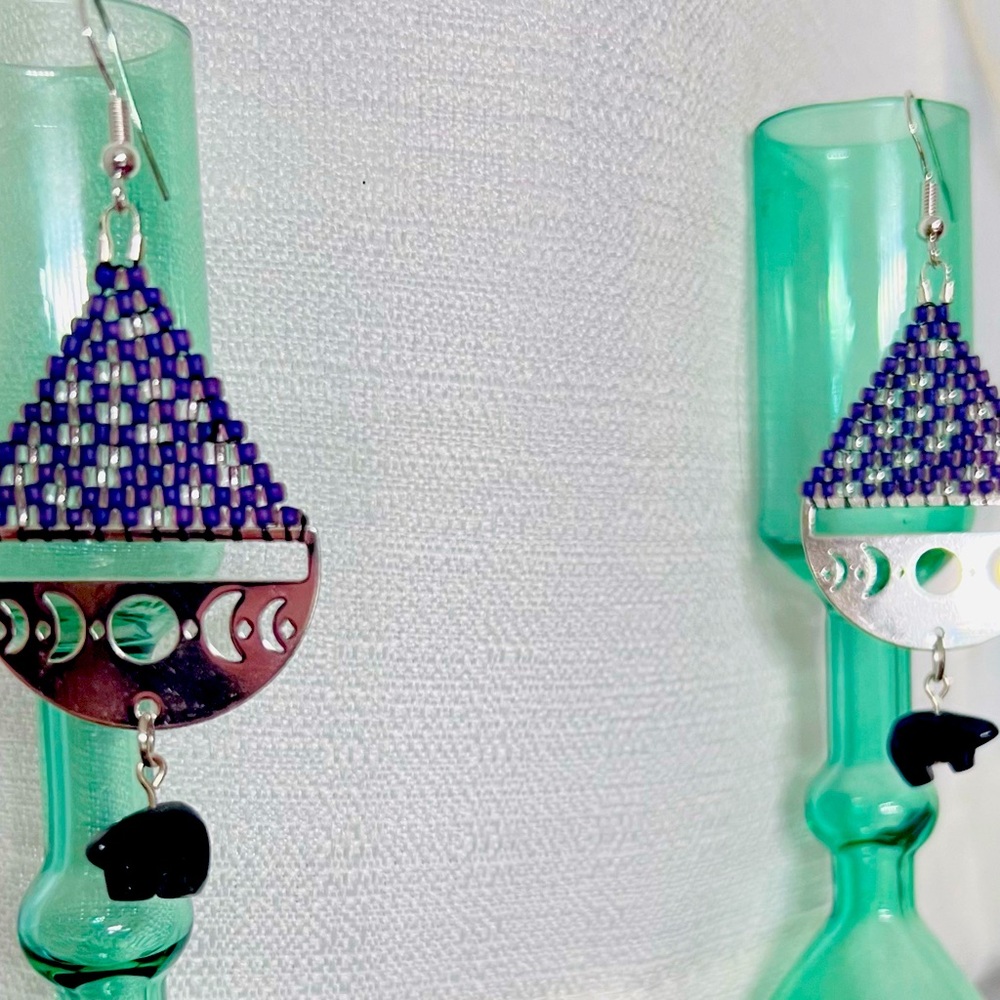 Hand beaded earrings